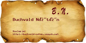 Buchvald Nátán névjegykártya